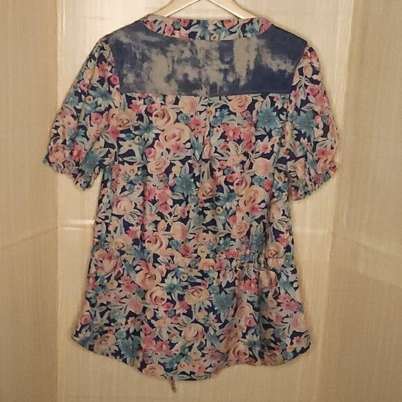 Simply Couture Floral Mixed Material Oversized Lagan Tunic Small - Picture 2 of 7